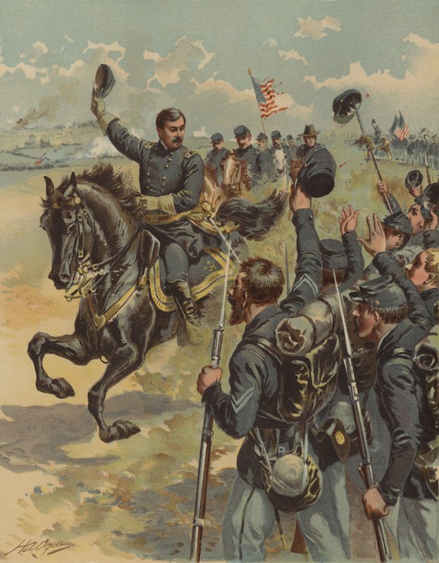الجنرال ماكليلان في معركة أنتيتام ، ماريلاند ، الحرب الأهلية الأمريكية ، 17 سبتمبر 1862 بواسطة هنري ألكسندر أوجدن