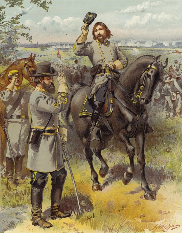 يأخذ الجنرال Pickett أمر الشحن من الجنرال Longstreet ، Gettysburg ؛ 3 يوليو 1863 بواسطة هنري ألكسندر أوجدن