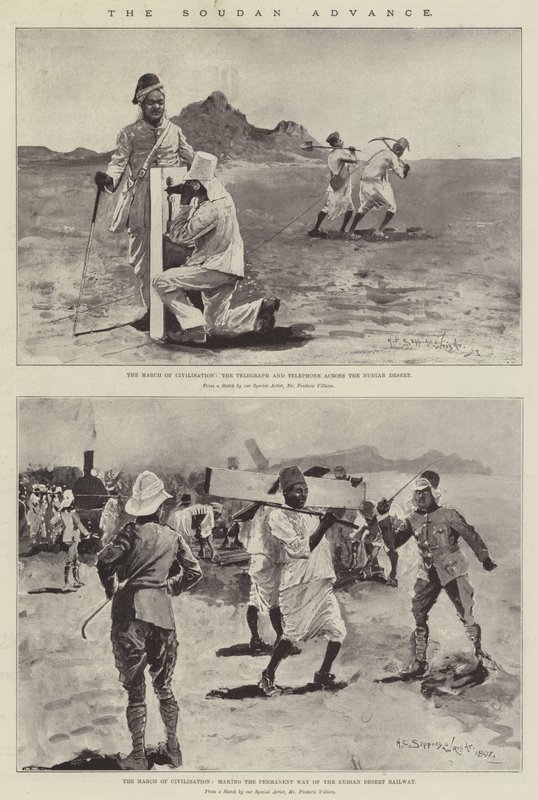 The Soudan Advance (litho) بواسطة هنري تشارلز سيبينجز رايت