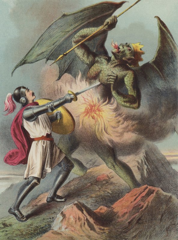 المسيحي يقتل أبوليون (chromolitho) بواسطة هنري كورتني سيلوس