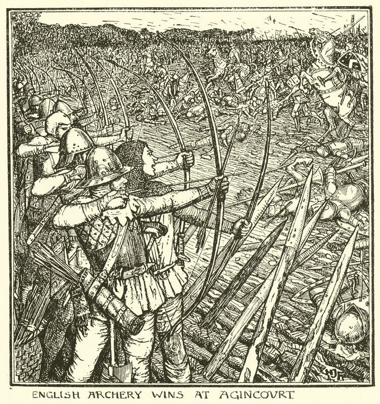 فوز الرماية الإنجليزية في Agincourt بواسطة هنري العدل فورد