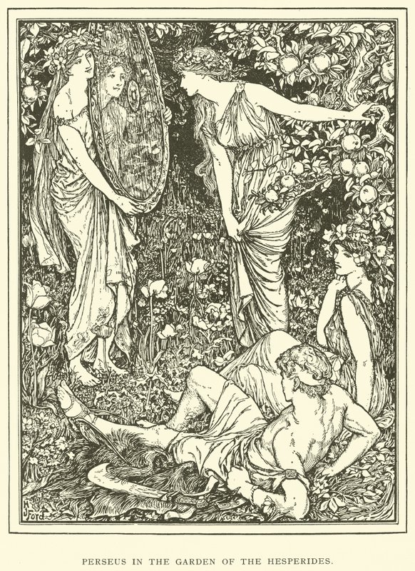 Perseus في حديقة Hesperides بواسطة هنري العدل فورد