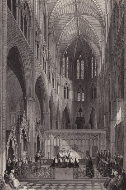 Consecration of colonial bishops in Westminster Abbey, London (engraving) بواسطة هنري ملفيل