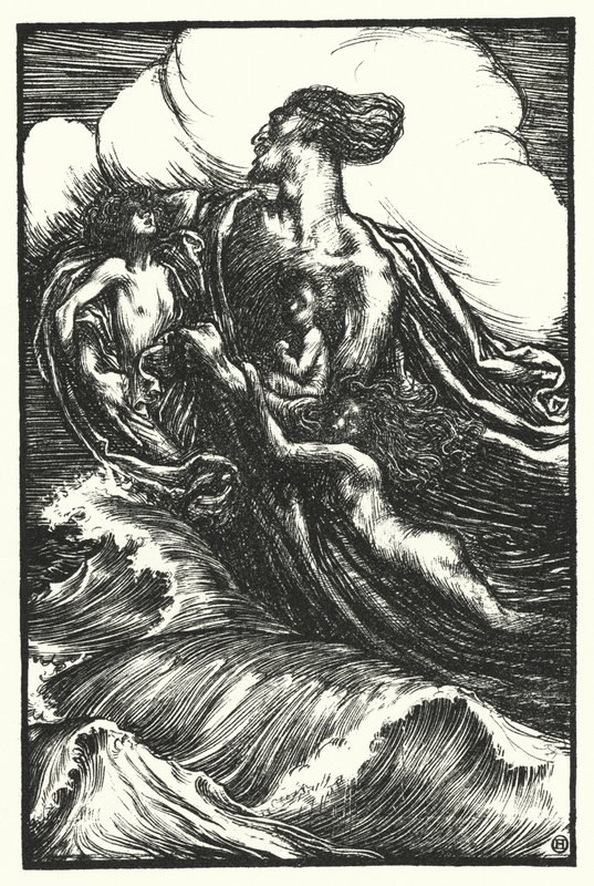 قصيدة ماثيو أرنولد: The Forsaken Merman (نقش) بواسطة هنري أوسبوفات