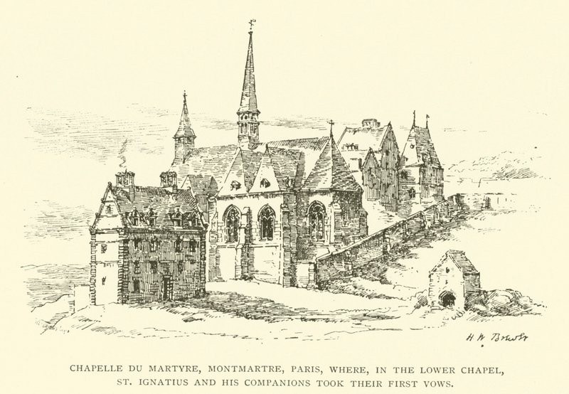 Chapelle du Martyre ، مونمارتر ، باريس ، حيث ، في الكنيسة السفلى ، أخذ القديس إغناتيوس ورفاقه عهودهم الأولى (نقش) بواسطة هنري وليام بروير