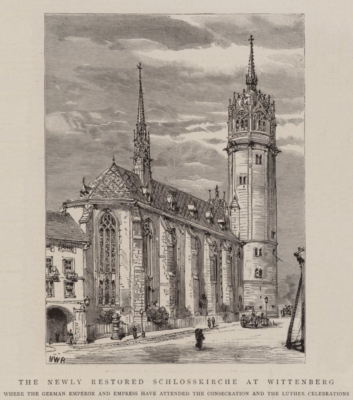 ال Schlosskirche المستعادة حديثًا في Wittenberg بواسطة هنري وليام بروير