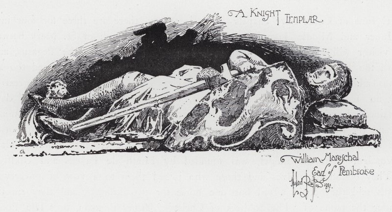 A Knight Templar, William Mareschal, Earl of Pembroke (engraving) بواسطة هربرت (بعد) رايلتون