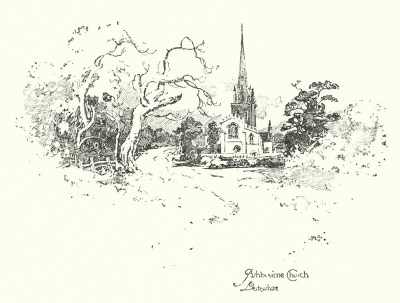Ashbourne Church, Derbyshire (litho) بواسطة هربرت (بعد) رايلتون