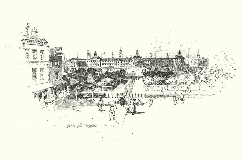 Bethlehem Hospital, London (litho) بواسطة هربرت (بعد) رايلتون