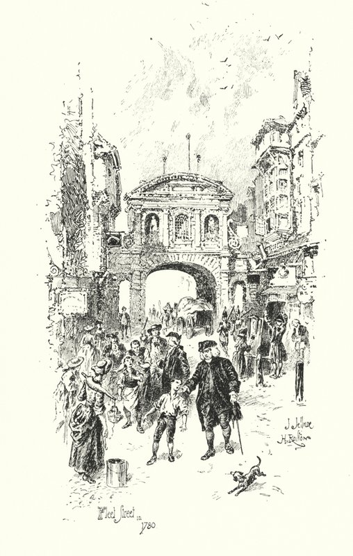 دكتور جونسون ، شارع فليت ، لندن ، 1780 (ليثو) بواسطة هربرت (بعد) رايلتون