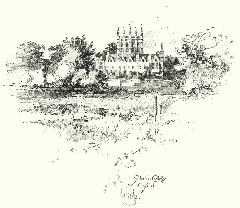 Merton College, Oxford (litho) بواسطة هربرت (بعد) رايلتون