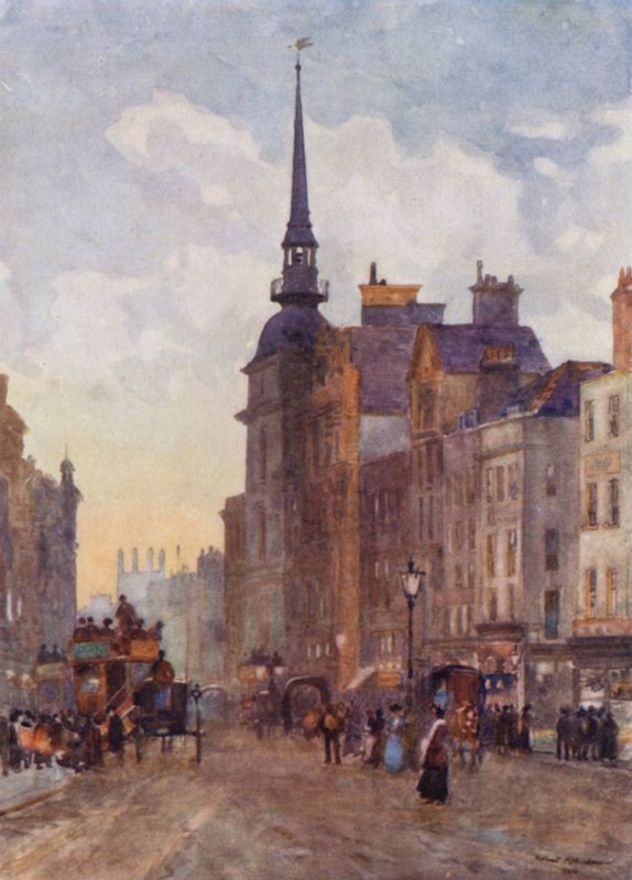 النظر إلى أسفل Ludgate Hill من Steps of St Paul