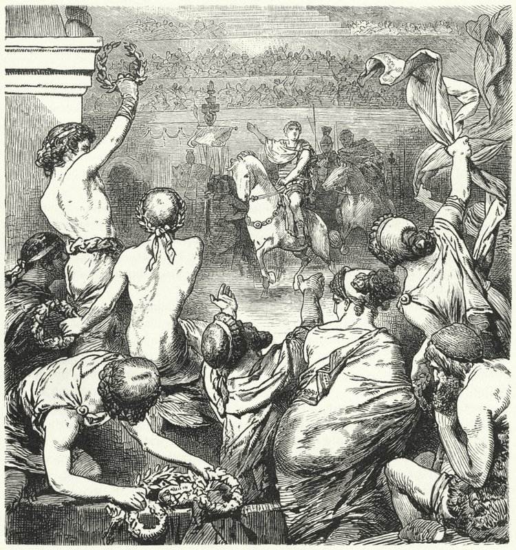 تيتوس Quinctius Flaminius يعلن حرية الدول اليونانية ، 196 قبل الميلاد بواسطة هيرمان فوجل