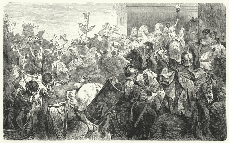 انتصار Scipio Aemilianus بعد تدمير قرطاج في الحرب البونية الثالثة ، 146 قبل الميلاد بواسطة هيرمان فوجل