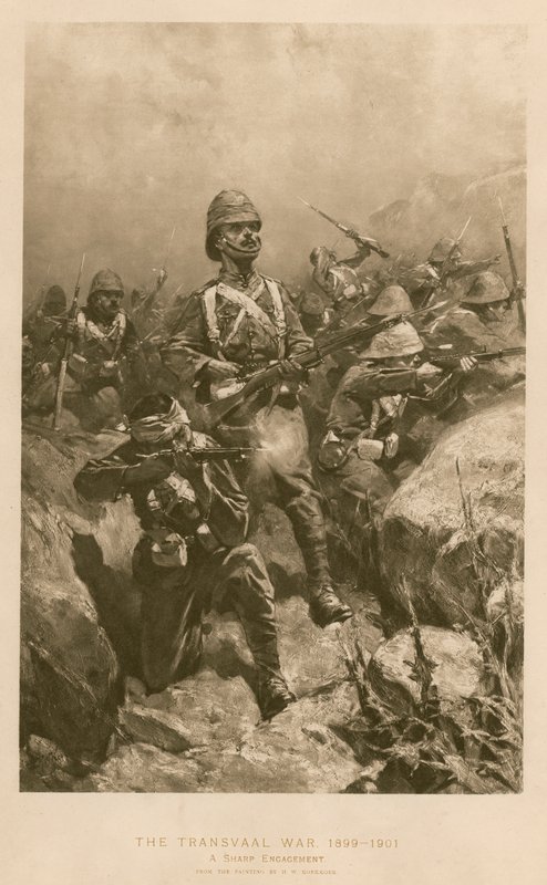 A Sharp Engagement: battle during the Boer War بواسطة هيرمانوس ويليم (بعد) كوكوك