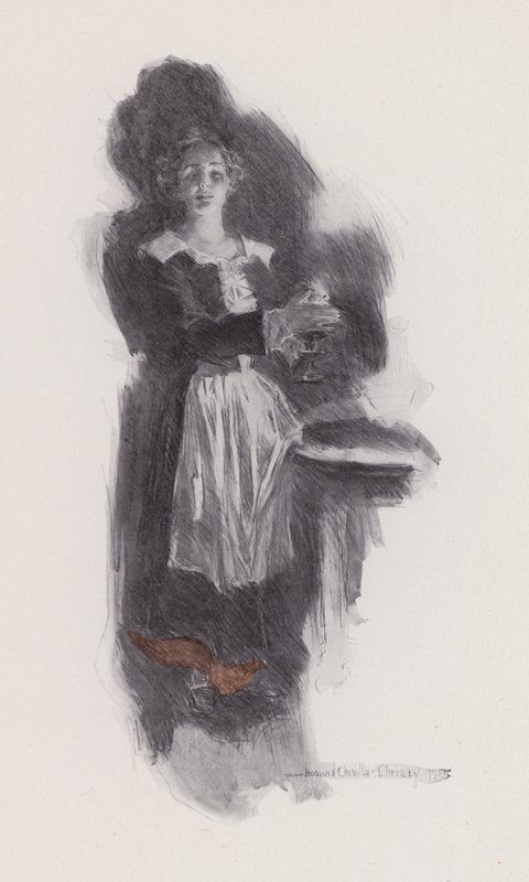 رسم إيضاحي لإيفانجلين ، قصة أركادي ، بقلم هنري وادزورث لونجفيلو (ليتو) بواسطة هوارد تشاندلر (بعد) كريستي