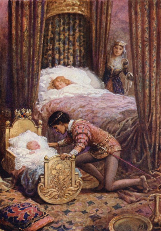 "انحنى لتقبيل الطفل الصغير" من "Luciella" (لون ليثو) بواسطة هوارد ديفي