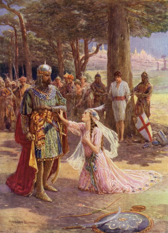 سانت جيمس من إسبانيا والأميرة سلستين (لون ليثو) بواسطة هوارد ديفي