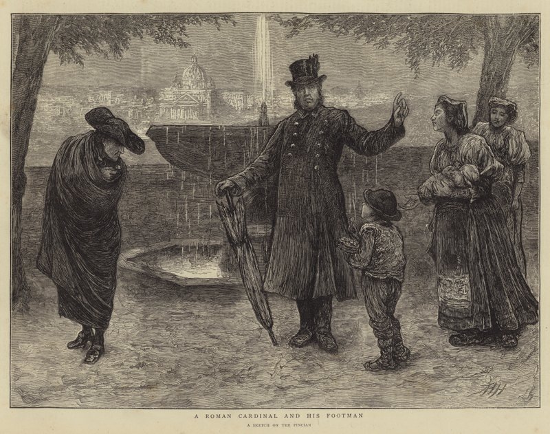 الكاردينال الروماني ورجله بواسطة Hubert von Herkomer