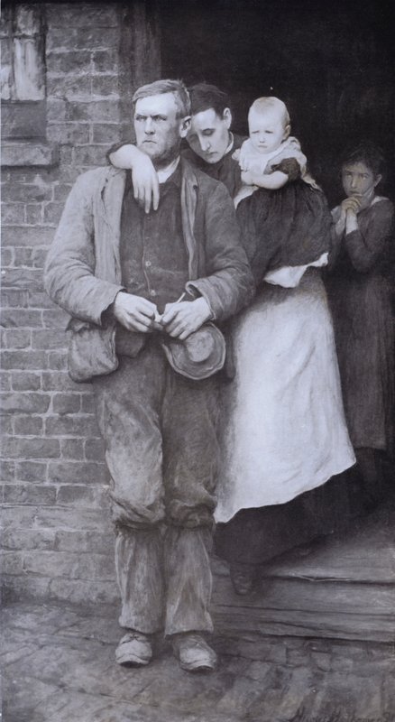 On Strike (litho) بواسطة Hubert von Herkomer