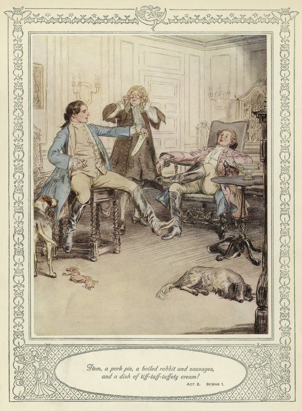 رسم توضيحي لـ Goldsmith&39;s She Stoops to Conquer بواسطة هيو طومسون