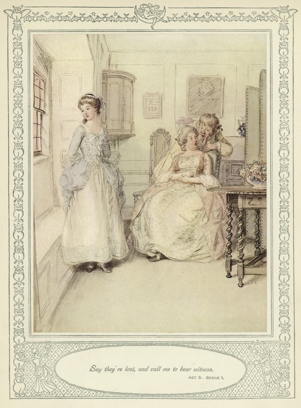 رسم توضيحي لـ Goldsmith&39;s She Stoops to Conquer بواسطة هيو طومسون