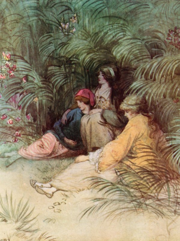 رسم توضيحي لـ JM Barrie "The The Admirable Crichton بواسطة هيو طومسون