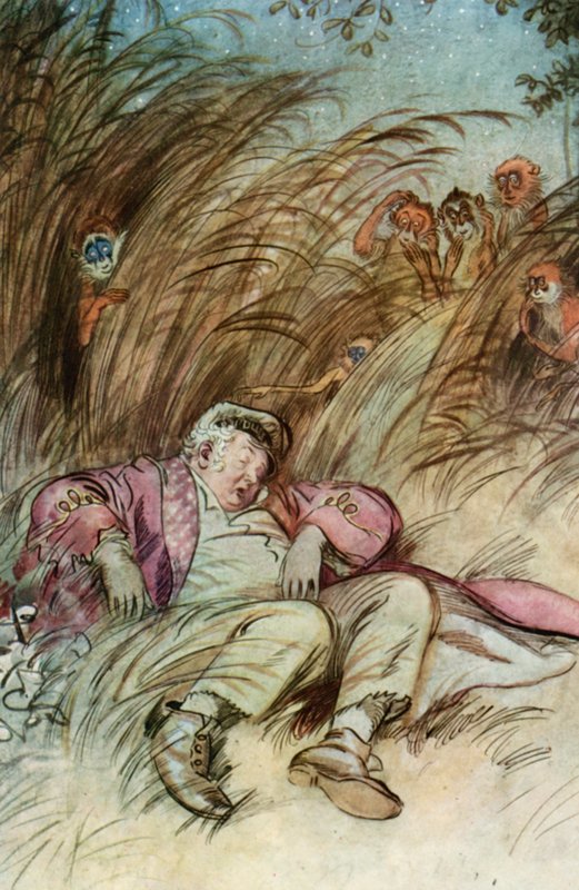 رسم توضيحي لـ JM Barrie "The The Admirable Crichton بواسطة هيو طومسون
