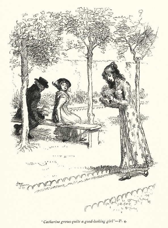 Illustration for Northanger Abbey by Jane Austen (litho) بواسطة هيو طومسون