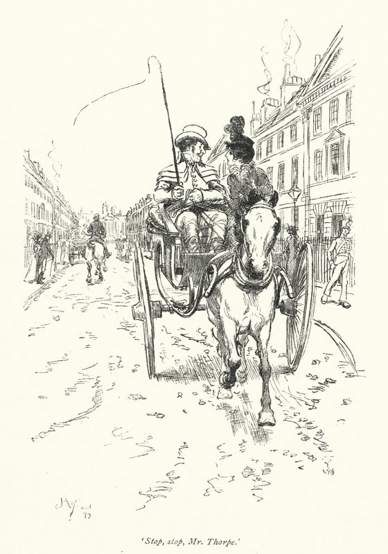 رسم توضيحي لـ Northanger Abbey بواسطة Jane Austen (litho) بواسطة هيو طومسون