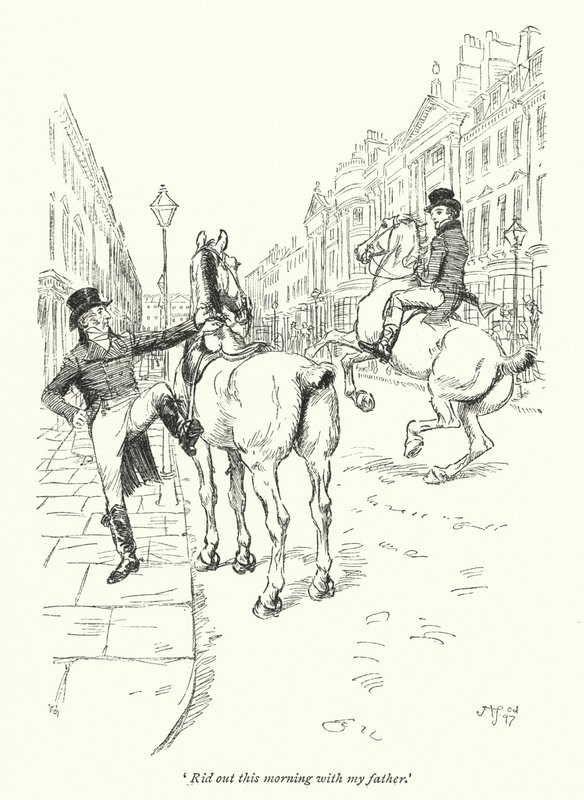 رسم توضيحي لـ Northanger Abbey بواسطة Jane Austen (litho) بواسطة هيو طومسون