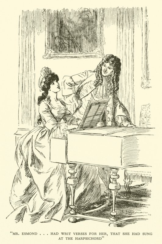 السيد إزموند ... كان لديه آيات مكتوبة لها ، وأنها قد سونغت في Harpsichord (نقش) بواسطة هيو طومسون