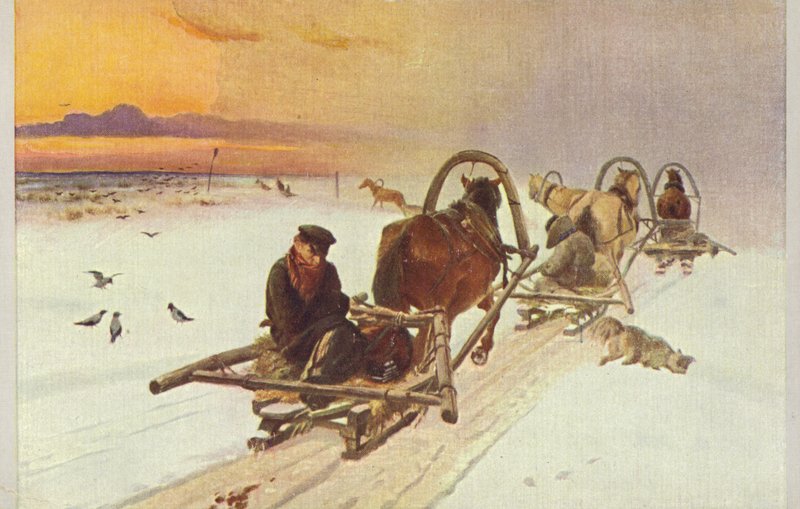 مجموعة الزلاجات في روسيا ، 1871 بواسطة إلاريون ميخائيلوفيتش بريانيشنيكوف