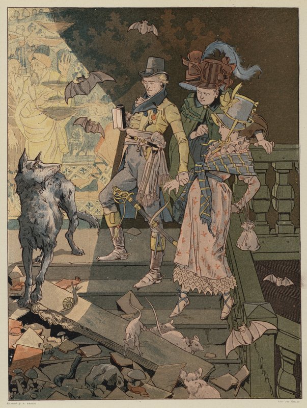 مشهد من La Dame de Gai-Fredon ، بواسطة Quatrelles (Ernest L'Epine) (لون ليثو) بواسطة إسحاق إسرائيلوفيتش (بعد) برودسكي