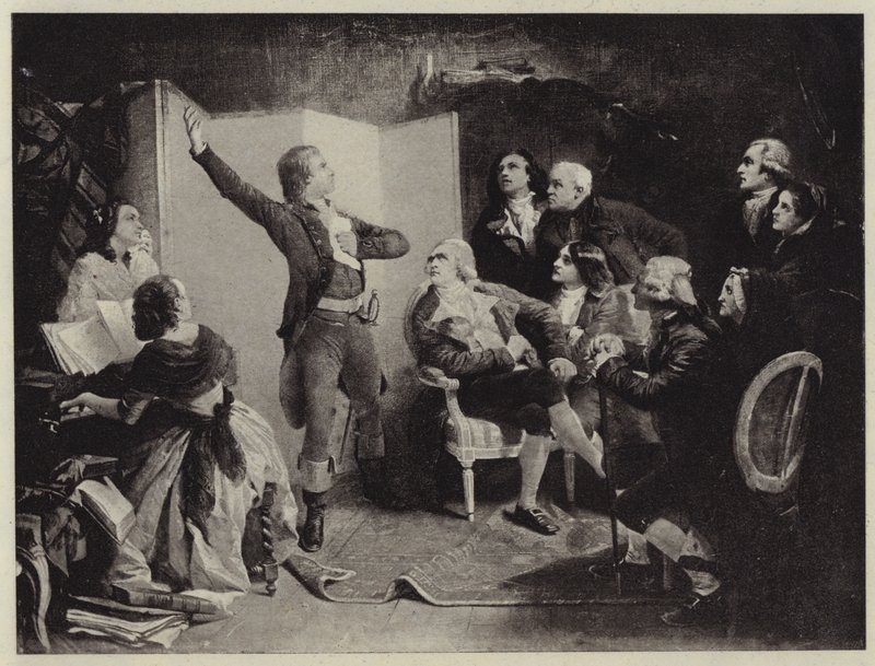 Rouget De L'Isle يغني Marseillaise (litho) بواسطة إيسيدور (بعد) بيلسنر