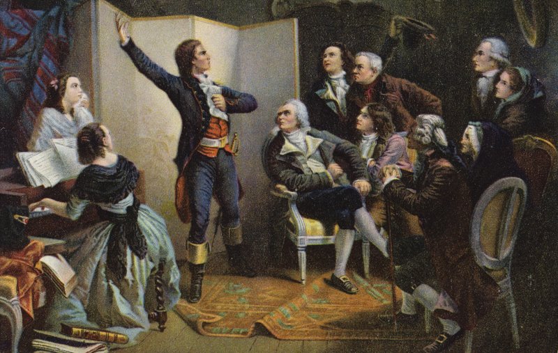 كلود جوزيف روجيت دي ليزلي يغني أغنية La Marseillaise بواسطة إيزيدور بيلز