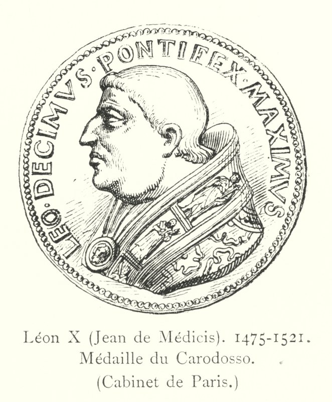 ليون X ، جان دي ميديسيس ، 1475-1521 ، وسام كارودوسو ، Cabinet de Paris بواسطة المدرسة الايطالية