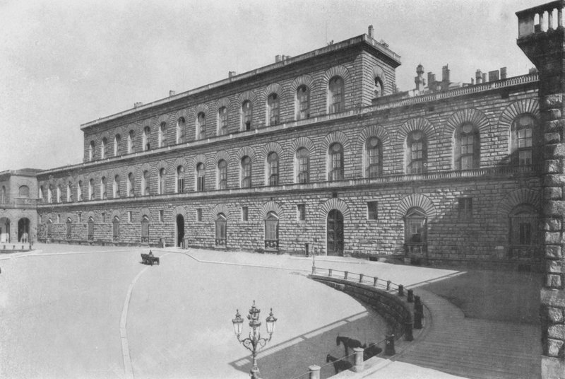 Firenze, R Palazzo Pitti (b/w photo) بواسطة مصور إيطالي