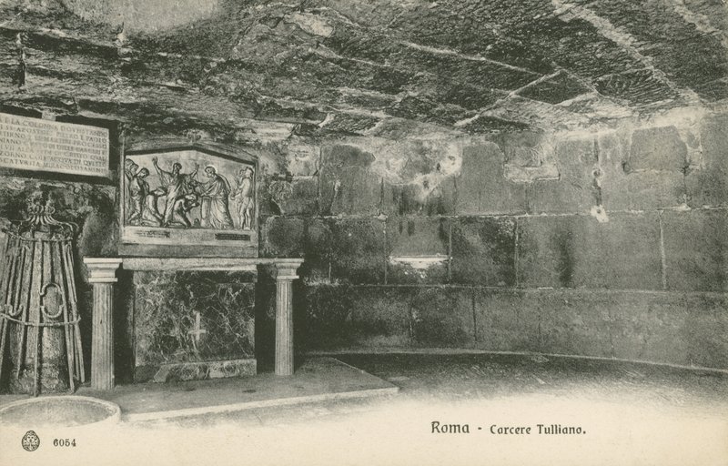 Mamertine Prison, Rome (b/w photo) بواسطة مصور إيطالي