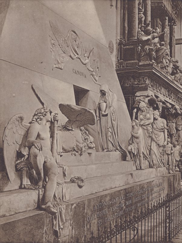 Monumento A Canova (صورة b / w) بواسطة مصور إيطالي