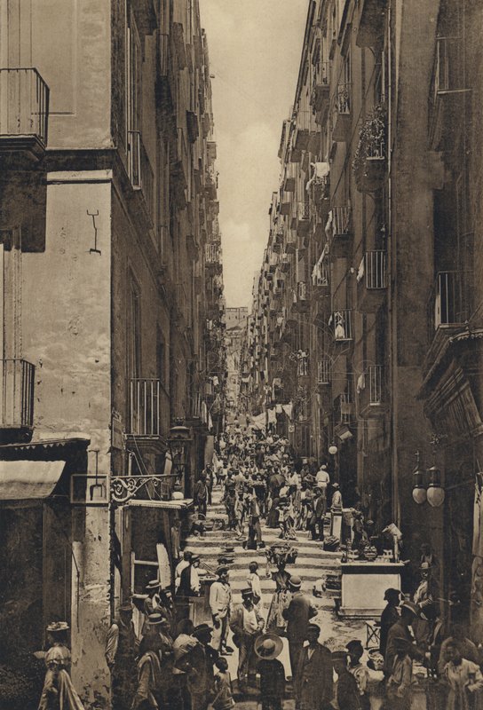 نابولي: جرادوني دي شيا (b / w photo) بواسطة مصور إيطالي