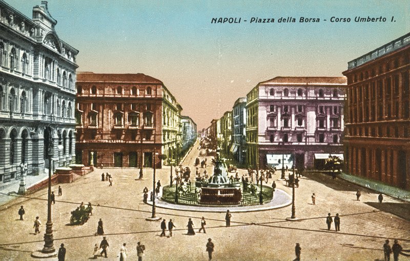 نابولي ، إيطاليا ، Piazzo Della Borsa ، Corso Umberto I بواسطة مصور إيطالي
