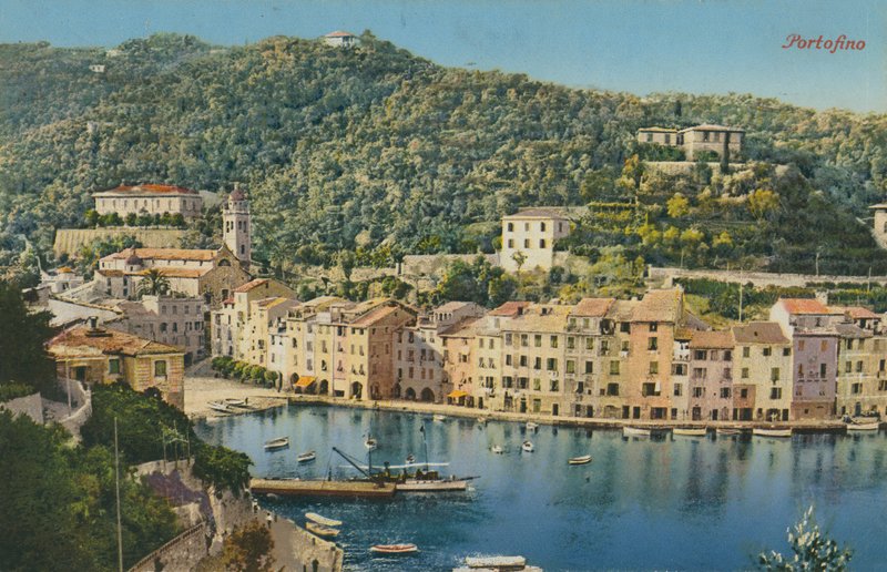 بورتوفينو ، إيطاليا. أُرسلت البطاقة البريدية عام 1913. بواسطة مصور إيطالي