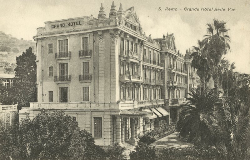 سانريمو ، إيطاليا ، Grande Hotel Belle Vue بواسطة مصور إيطالي