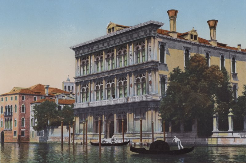 البندقية ، القناة الكبرى ، Palazzo Vendramin (صورة ملونة) بواسطة مصور إيطالي