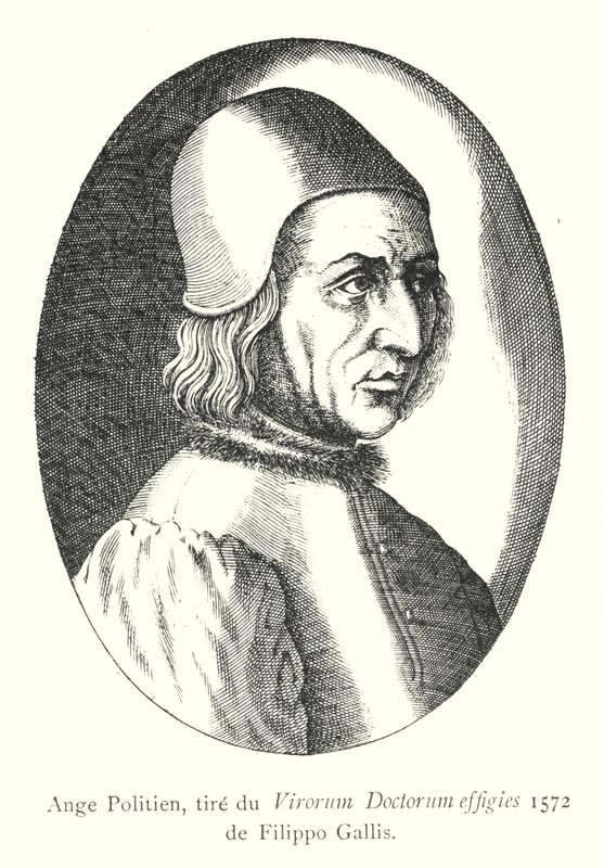Ange Politien ، صور الإطارات من Virorum من Filippo Galli ، 1572 (نقش) بواسطة المدرسة الايطالية
