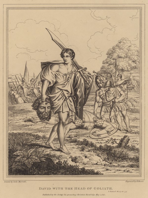David with the Head of Goliath بواسطة المدرسة الايطالية