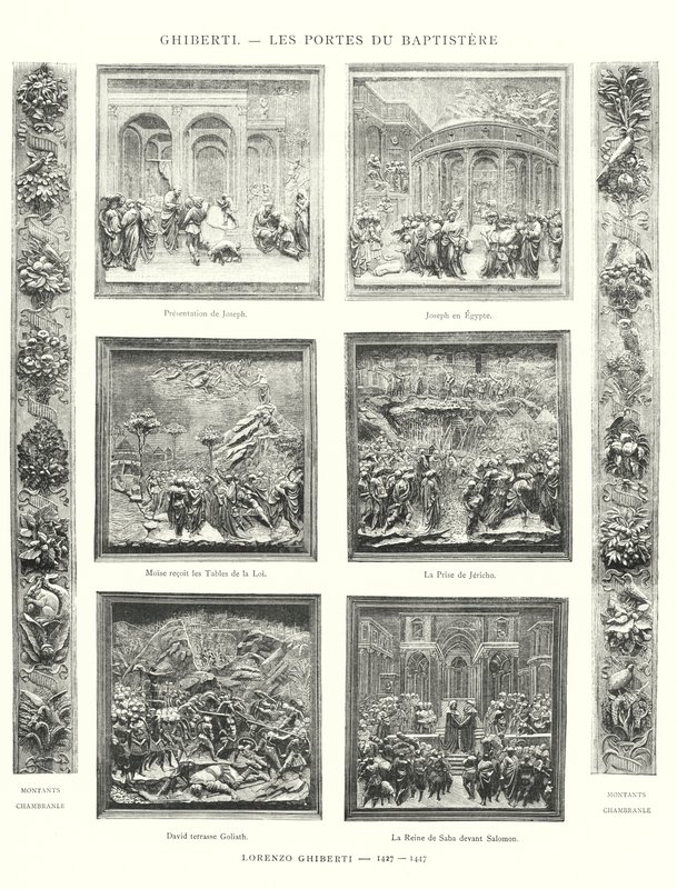 Ghiberti، Les Portes du Baptistere، Lorenzo Ghiberti بواسطة المدرسة الايطالية
