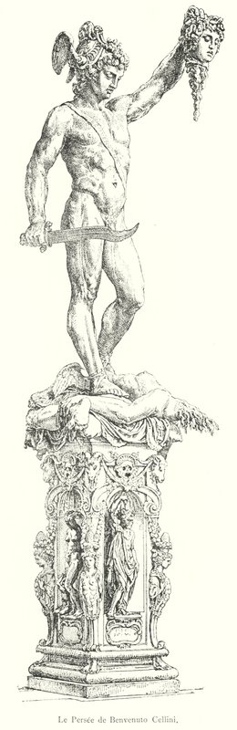 The Persee de Benvenuto Cellini (نقش) بواسطة المدرسة الايطالية