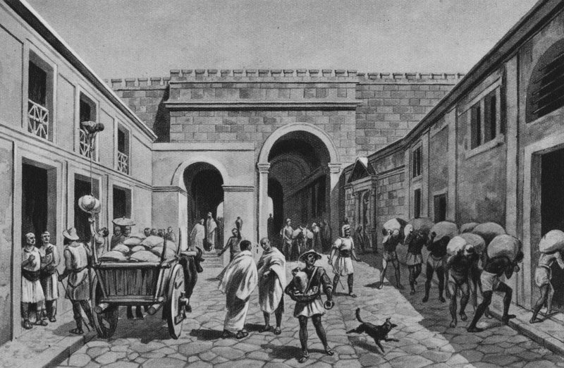 بومبي: بورتا مارينا (ليتو) بواسطة المدرسة الايطالية